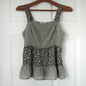 Anthropologie paper crane sheer tank top